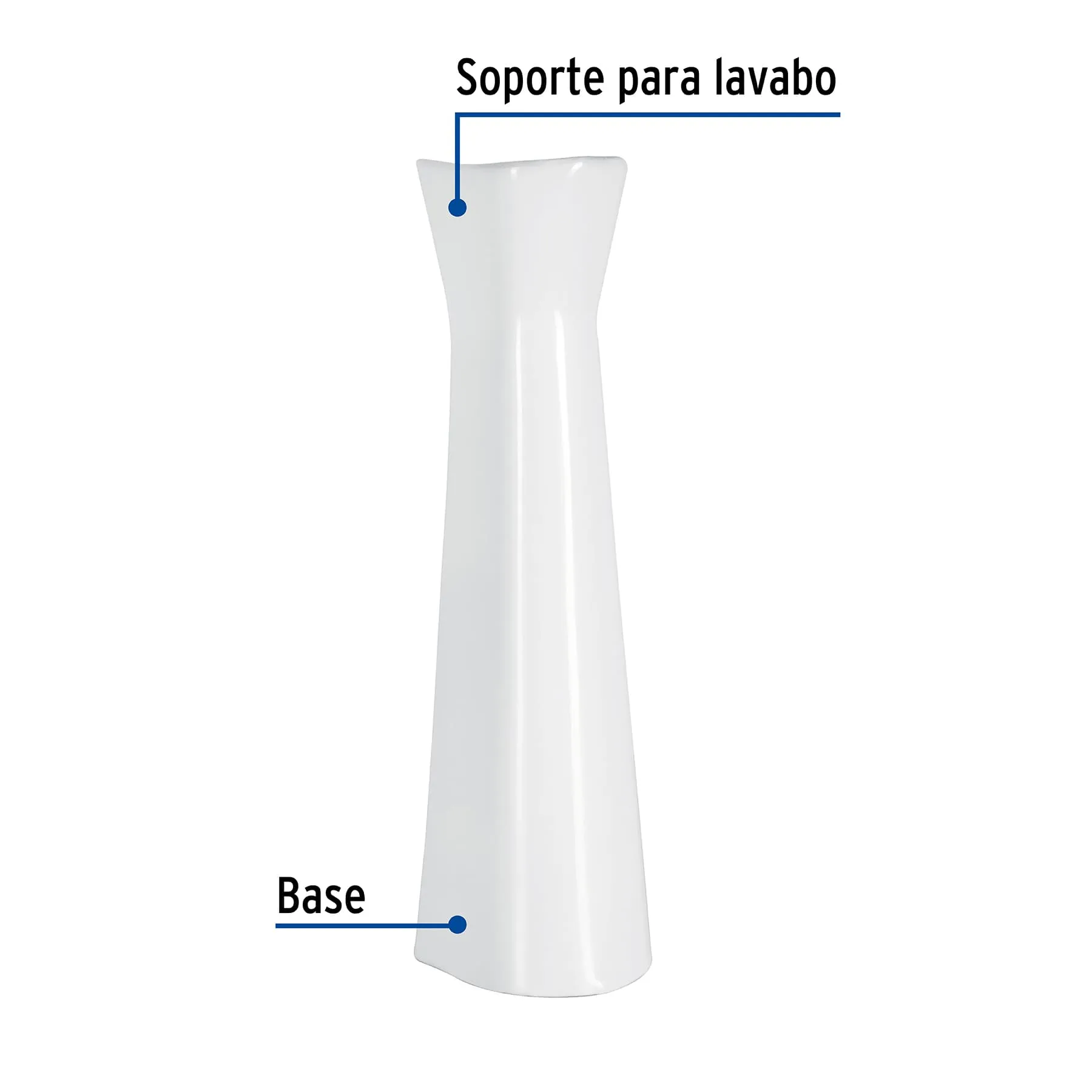 Pedestal de porcelana para lavabo, blanco, FOSET MUBA-20B, Foto 3 Tienda en línea de herramientas Truper