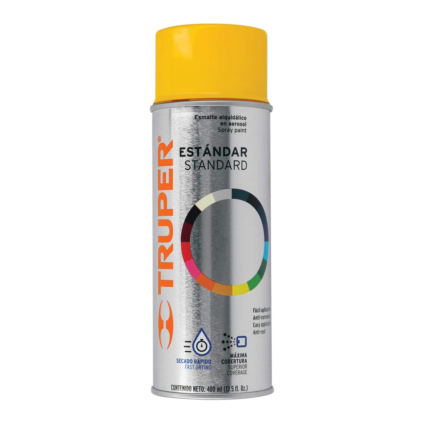 Pintura en aerosol, amarillo, bote tradicional, 400 ml Pintura en aerosol, amarillo, bote tradicional, 400 ml, Foto 1 Tienda en línea de herramientas Truper