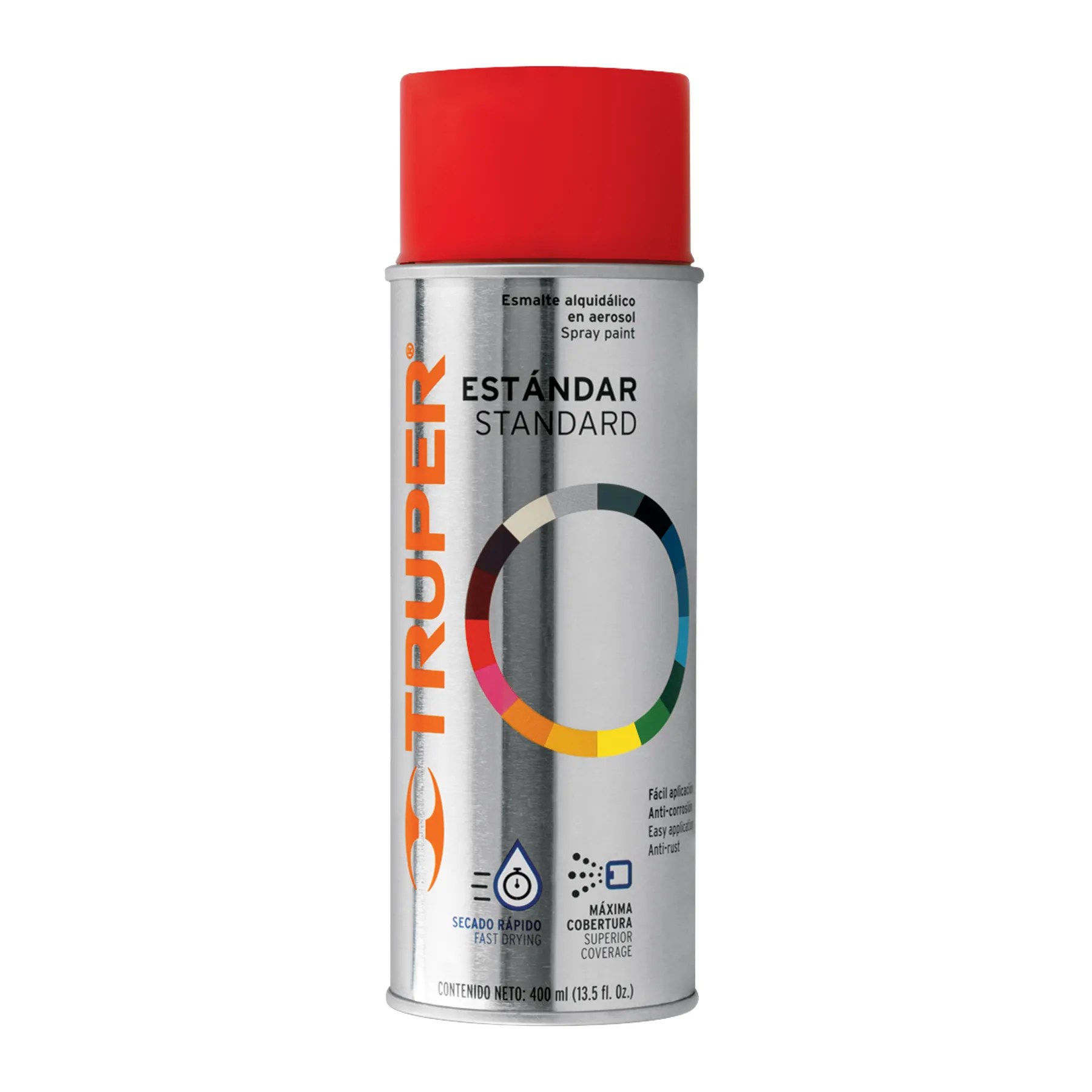 Pintura en aerosol, rojo seguridad, bote tradicional, 400 ml Pintura en aerosol, rojo seguridad, bote tradicional, 400 ml, Foto 1 Tienda en línea de herramientas Truper