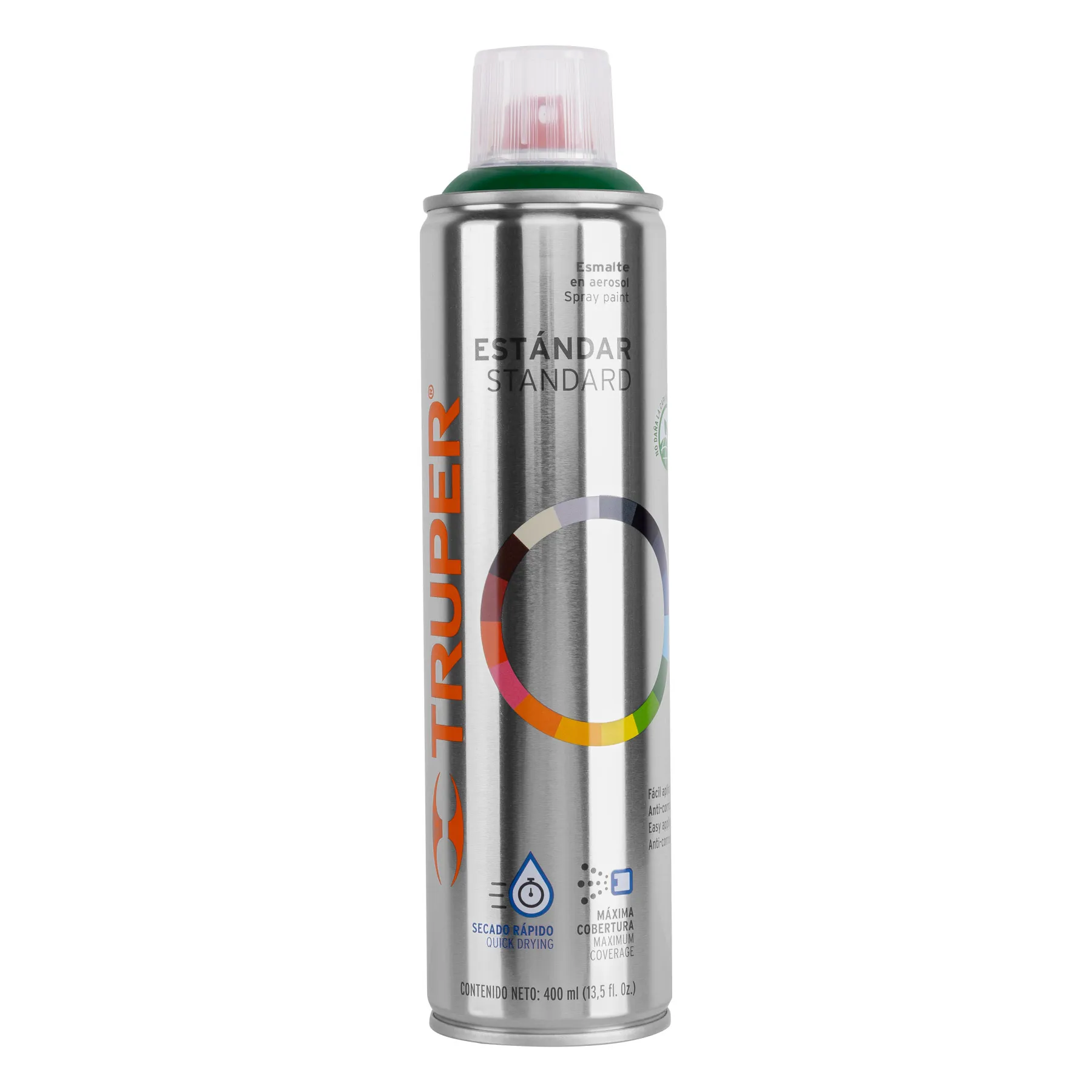 Pintura en aerosol, verde hoja, bote esbelto, 400 ml Pintura en aerosol, verde hoja, bote esbelto, 400 ml, Foto 1 Tienda en línea de herramientas Truper