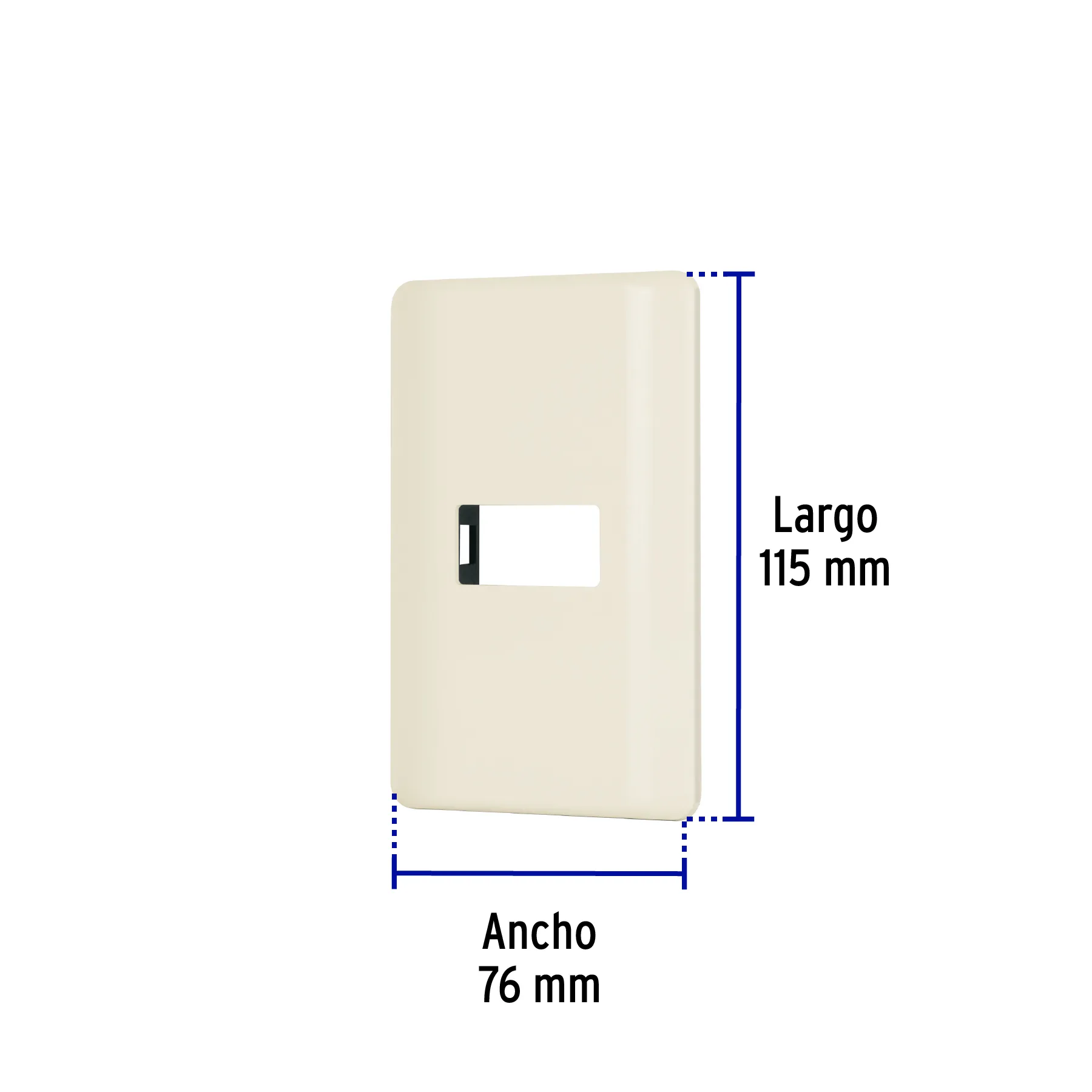 Placa 1 módulo, marfil, línea Volteck Basic PPSE-BI, Foto 3 Tienda en línea de herramientas Truper