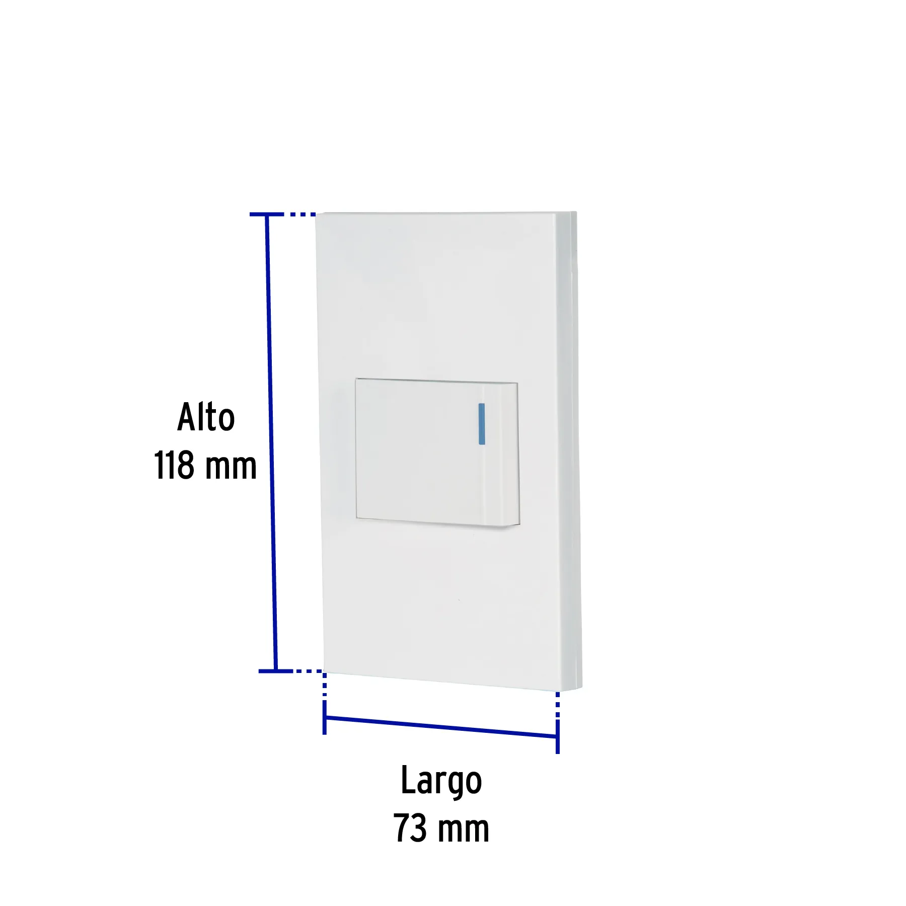 Placa armada 1 interruptor, 1.5 módulos, Española, blanco PA-APSE15-EB, Foto 3 Tienda en línea de herramientas Truper