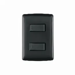 Placa armada 1 interruptor 1 escalera, negro, línea Italiana, Foto 1 Tienda en línea de herramientas Truper