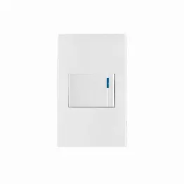 Placa armada 1 interruptor de 3vías, 1.5mód, Española,blanco, Foto 1 Tienda en línea de herramientas Truper
