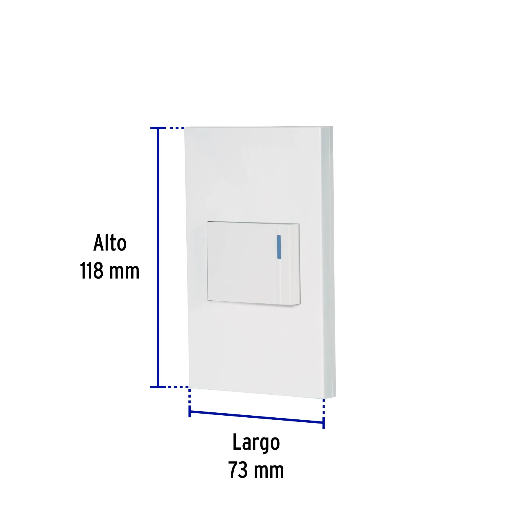 Placa armada 1 interruptor de 3vías, 1.5mód, Española,blanco PA-APSE15-EEB, Foto 3 Tienda en línea de herramientas Truper