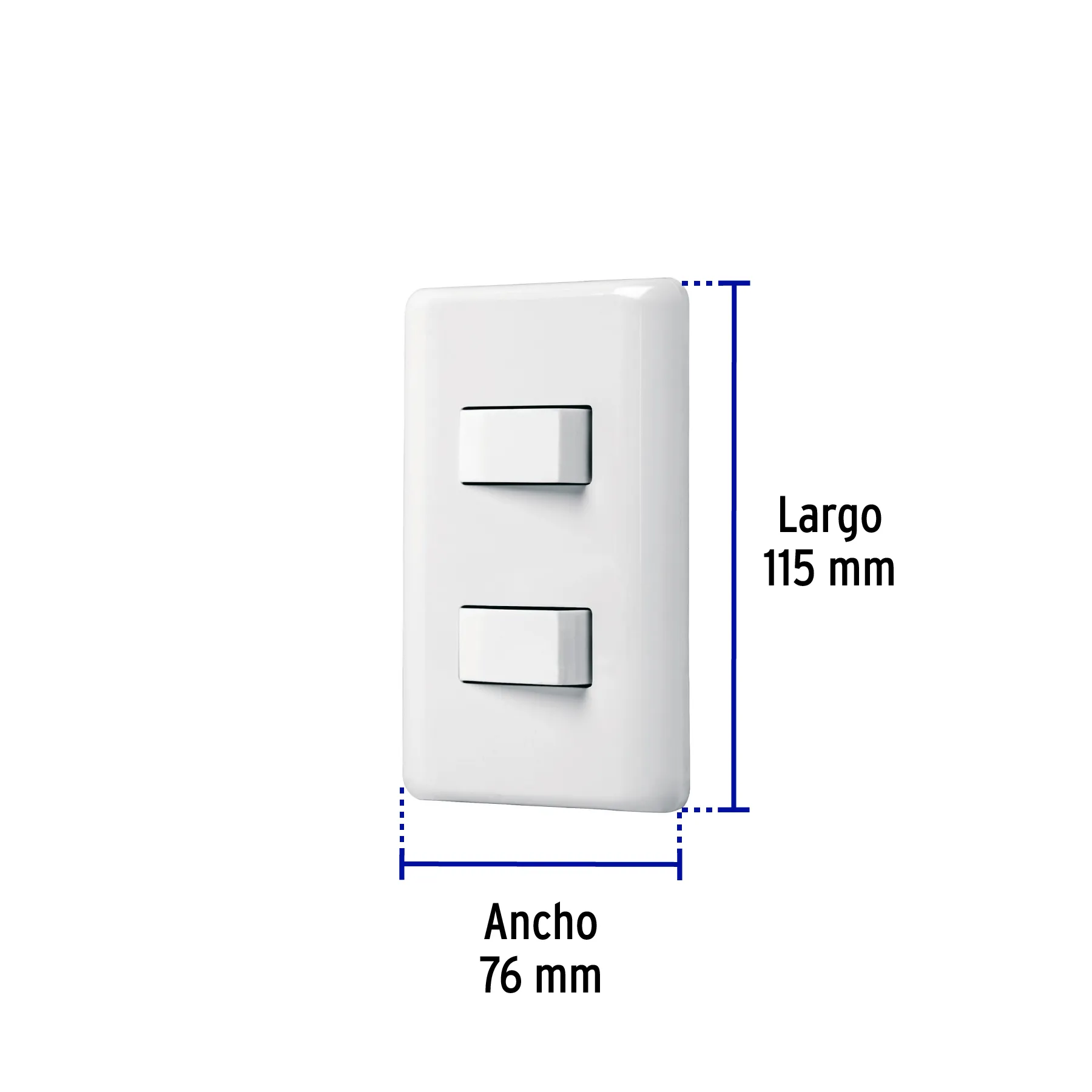 Placa armada 1 interruptor sencillo + 1 de 3 vías, Basic PA-APDO-EB, Foto 3 Tienda en línea de herramientas Truper