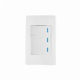 Placa armada 3 interruptores, 1 módulo, Española, blanco, Foto 1 Tienda en línea de herramientas Truper