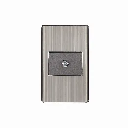Placa armada acero inox 1 toma de TV, 1.5 módulos, Lisboa, Foto 1 Tienda en línea de herramientas Truper