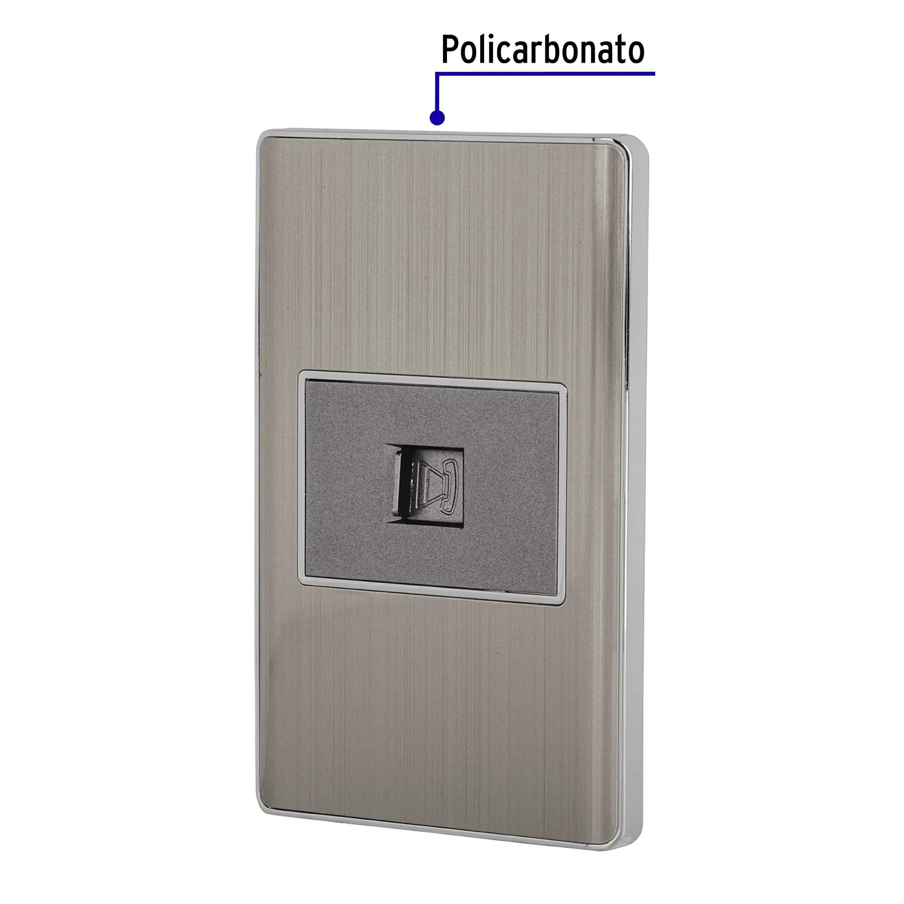 Placa armada acero inox 1 toma para teléfono 1.5 mód, Lisboa PA-TE-LA, Foto 2 Tienda en línea de herramientas Truper