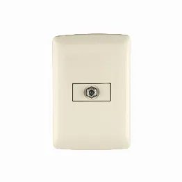 Placa armada con conexión para TV, marfil, línea Italiana, Foto 1 Tienda en línea de herramientas Truper