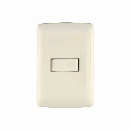 Placa armada con timbre, marfil, línea Italiana, Volteck, Foto 1 Tienda en línea de herramientas Truper