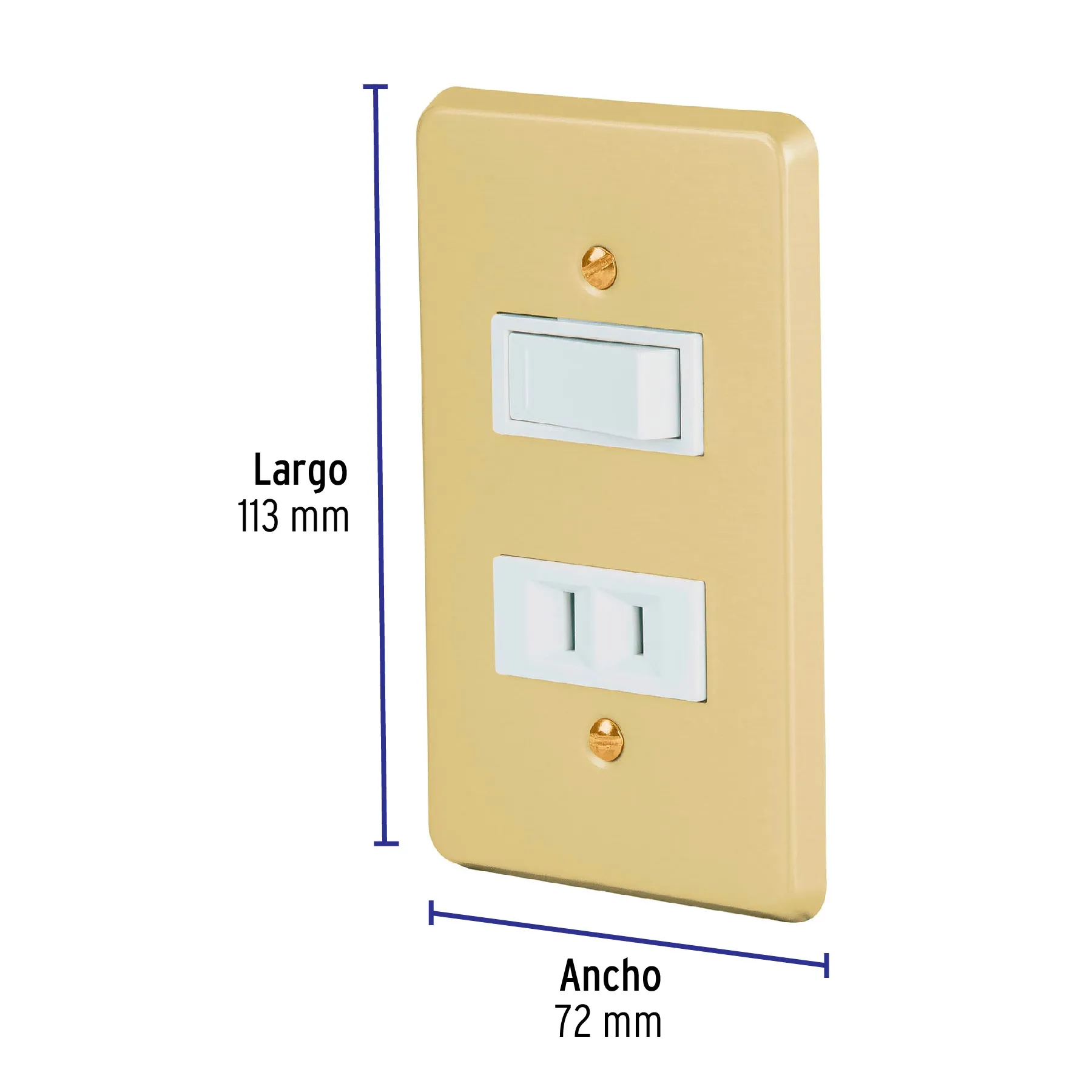 Placa armada contacto e interruptor, línea Económica PA-APCO-E, Foto 3 Tienda en línea de herramientas Truper