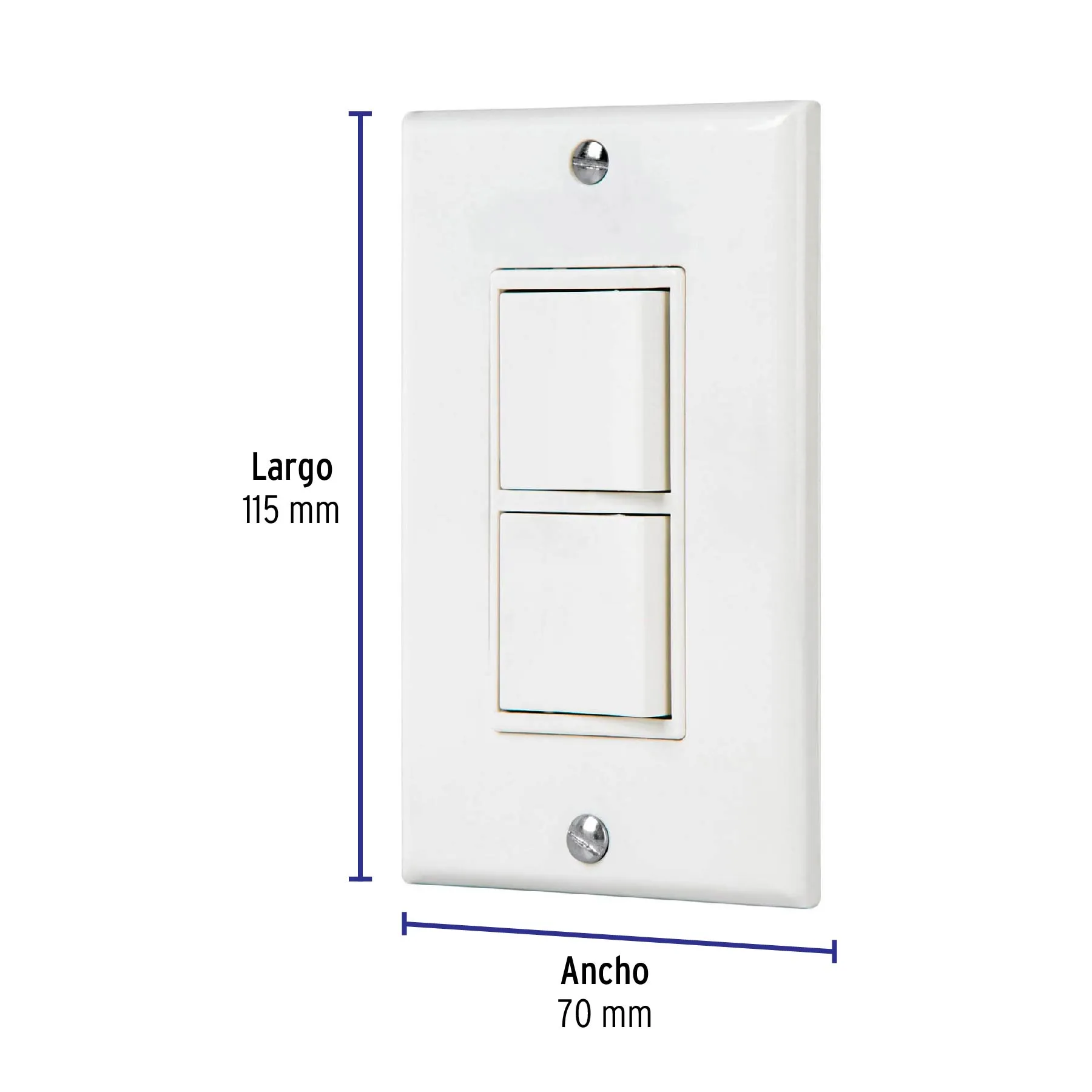 Placa armada interruptor sencillo y de 3 vías Classic PA-APDO-CLP, Foto 3 Tienda en línea de herramientas Truper