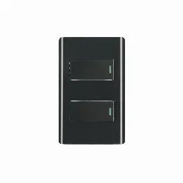 Placa armada negra 1 interruptor y 1 de 3 vías 1 mód,Lisboa, Foto 1 Tienda en línea de herramientas Truper