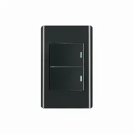 Placa armada negra 1 interruptor y 1 de 3vías 1.5mód,Lisboa, Foto 1 Tienda en línea de herramientas Truper