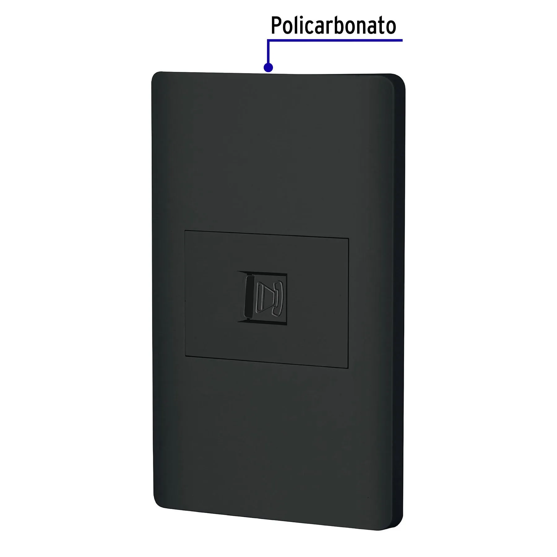 Placa armada negra 1 toma para teléfono 1.5 mód, Lisboa PA-TE-LN, Foto 2 Tienda en línea de herramientas Truper