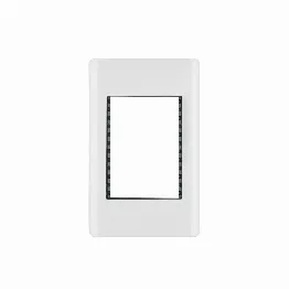 Placa blanca de 1 ventana 3 módulos, línea Lisboa, Volteck, Foto 1 Tienda en línea de herramientas Truper