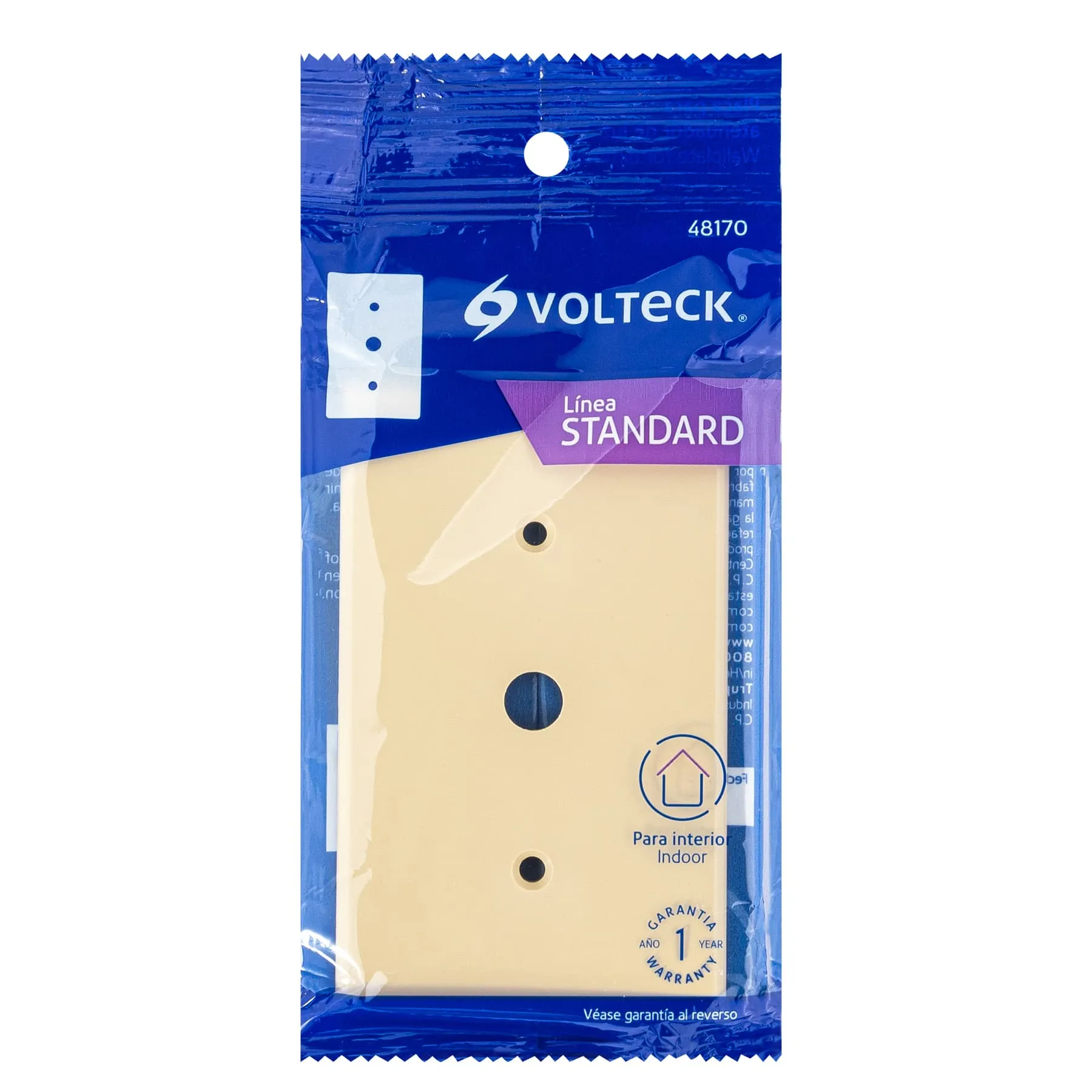 Placa de ABS para atenuador, Standard, marfil, Volteck PPDI-S, Foto 4 Tienda en línea de herramientas Truper
