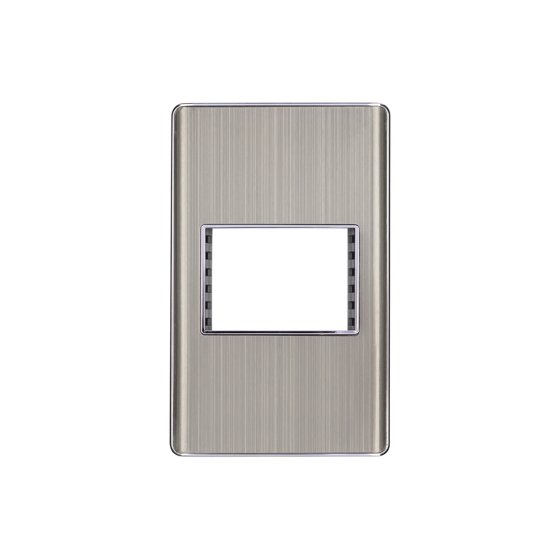 Placa de acero inox con 1 ventana 1.5 módulos, línea Lisboa, Foto 1 Tienda en línea de herramientas Truper