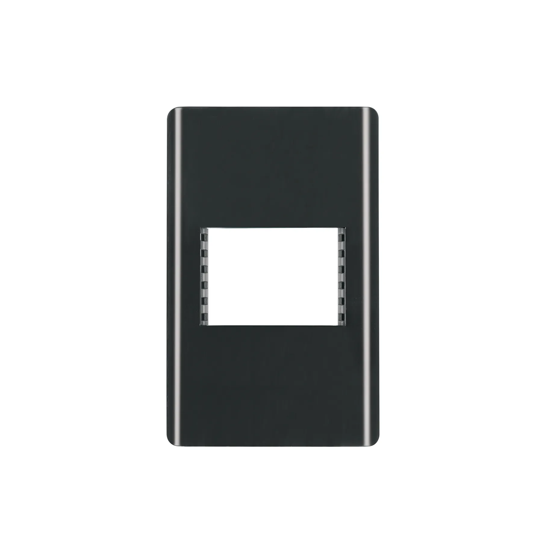 Placa negra de 1 ventana 1.5 módulos, línea Lisboa, Volteck Placa negra de 1 ventana 1.5 módulos, línea Lisboa, Volteck, Foto 1 Tienda en línea de herramientas Truper