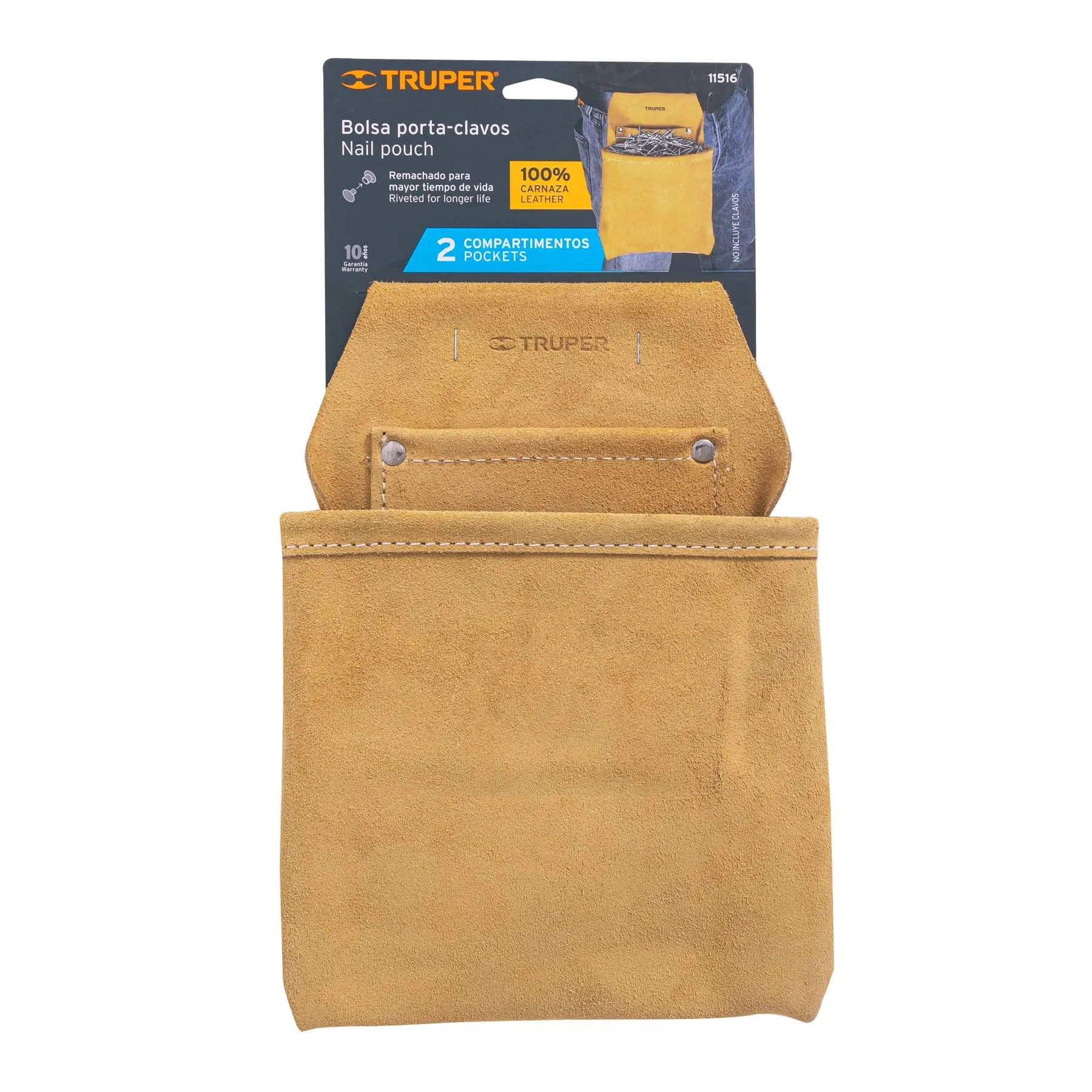 Porta herramientas de clavos con 2 compartimentos, Truper POHE-CLAC, Foto 4 Tienda en línea de herramientas Truper