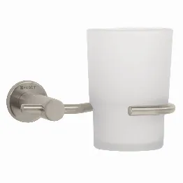 Portavaso cepillero satín con vaso de vidrio, Foset Element, Foto 1 Tienda en línea de herramientas Truper