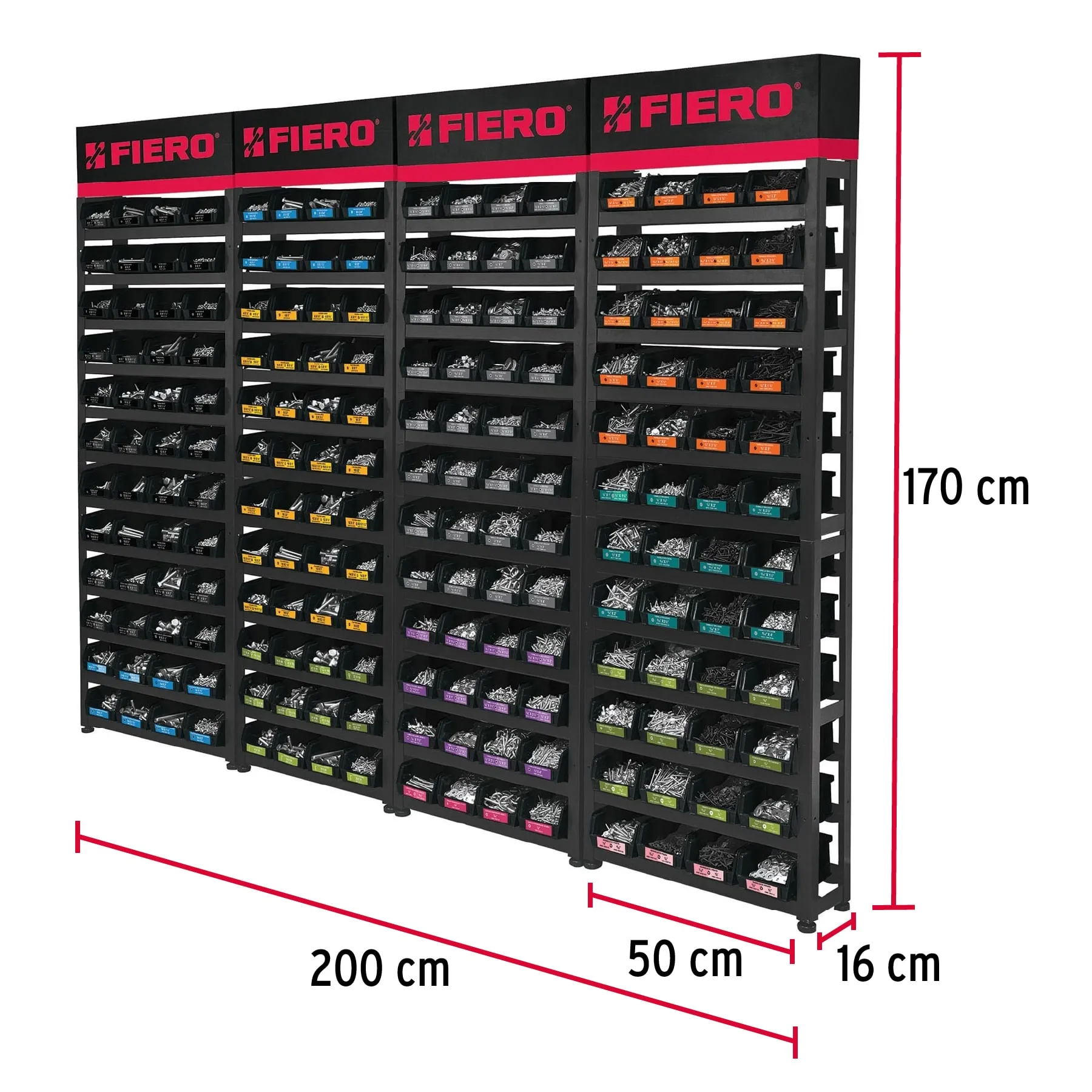 Rack modular con tornillos, 192 gavetas R-TOR-4, Foto 3 Tienda en línea de herramientas Truper