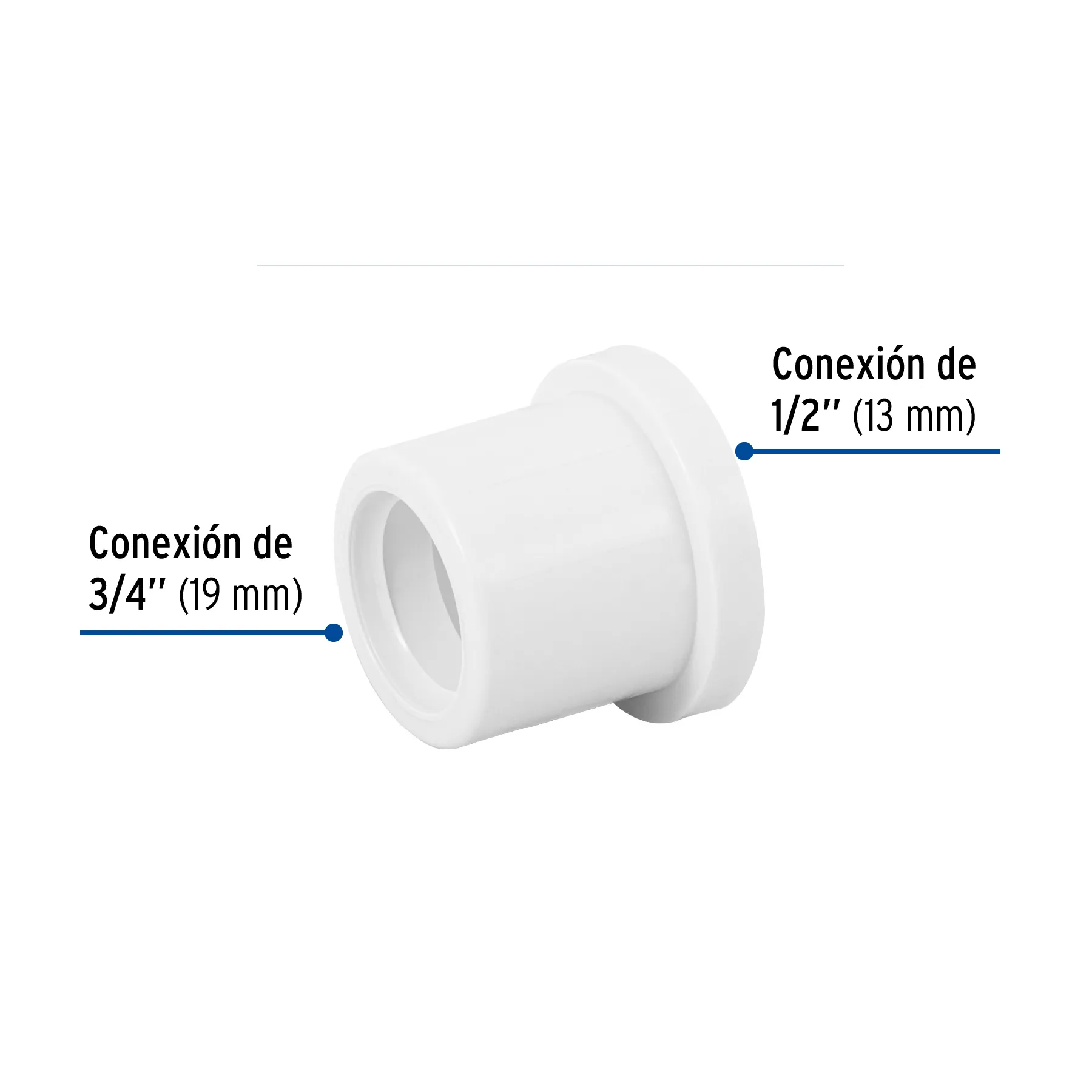 Reducción bushing de PVC 3/4 x 1/2 PVC-231, Foto 2 Tienda en línea de herramientas Truper