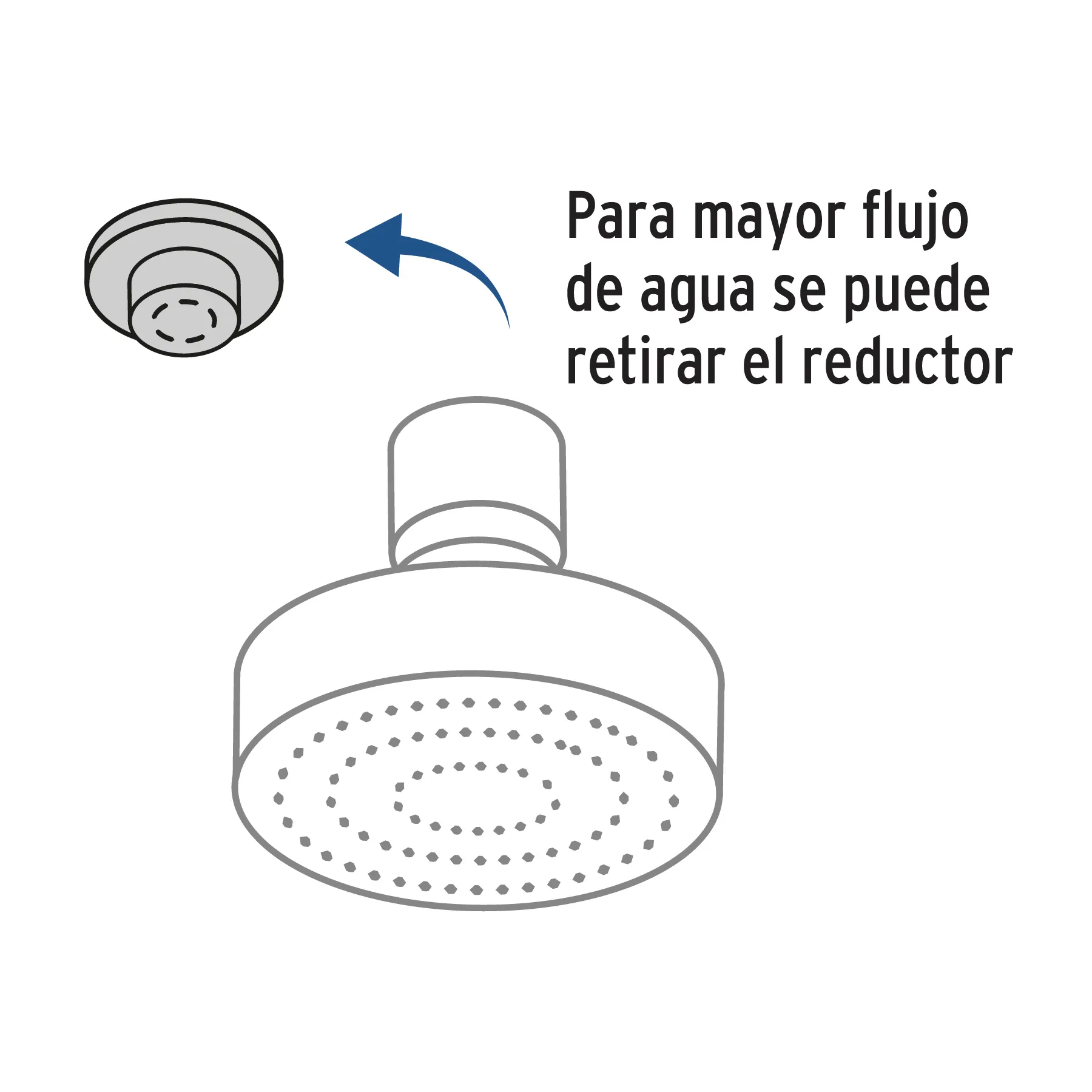 Regadera cromo 4 R-204, Foto 2 Tienda en línea de herramientas Truper