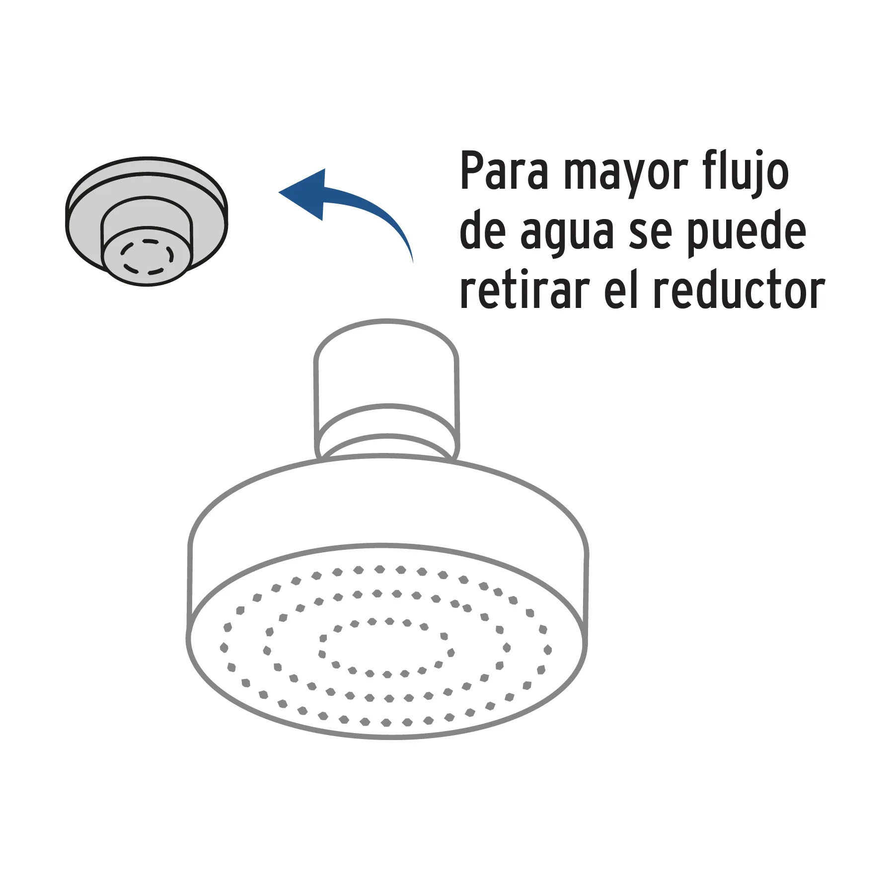 Regadera cromo 4 R-204S, Foto 2 Tienda en línea de herramientas Truper