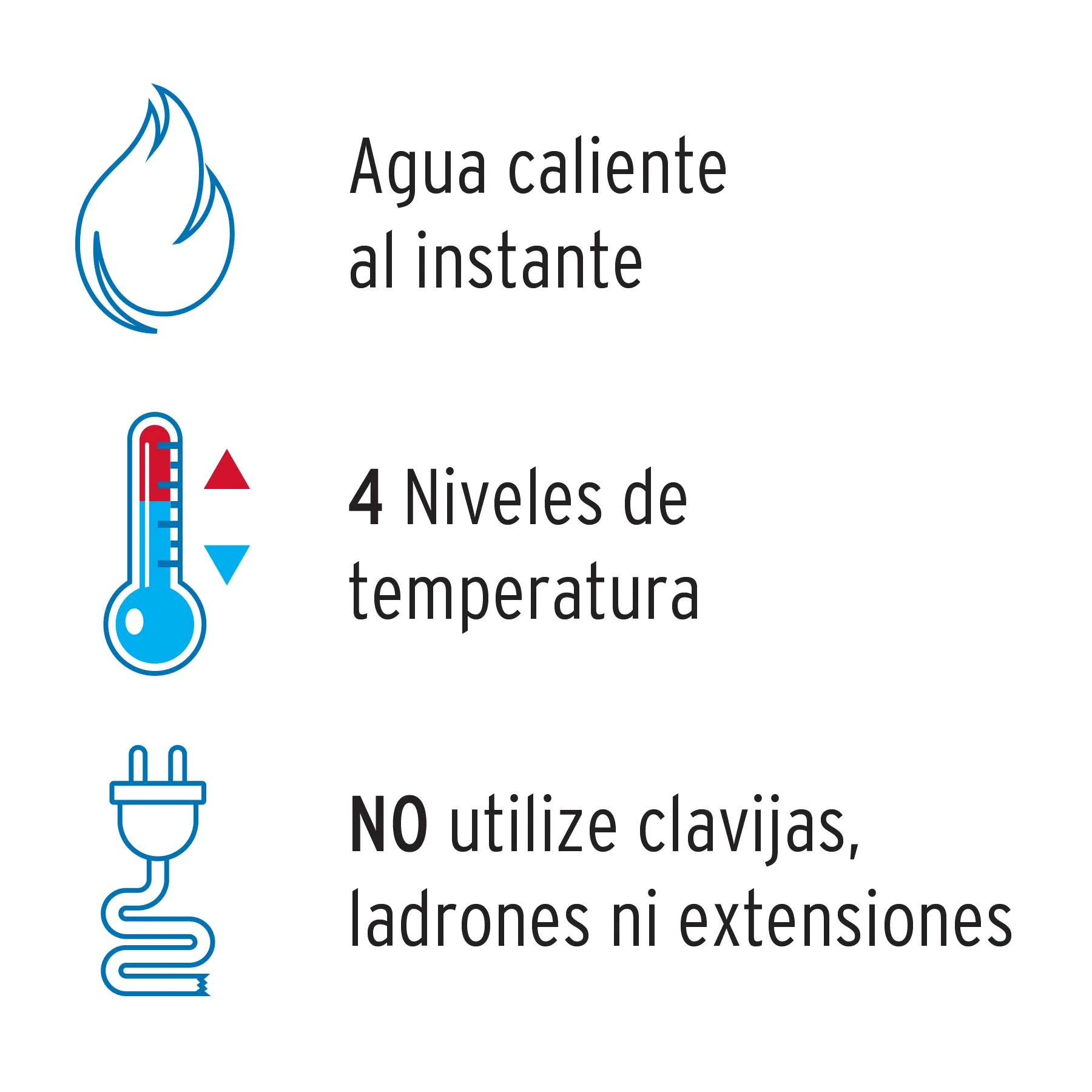 Regadera eléctrica, 4 temperaturas, 14.5cm, azul, Foset REGEL-4A, Foto 3 Tienda en línea de herramientas Truper
