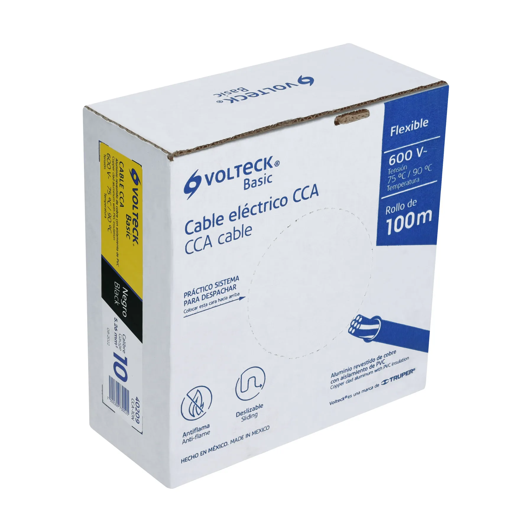Rollo de 100 metros de cable THW CCA 10 AWG negro, Basic Rollo de 100 metros de cable THW CCA 10 AWG negro, Basic, Foto 1 Tienda en línea de herramientas Truper