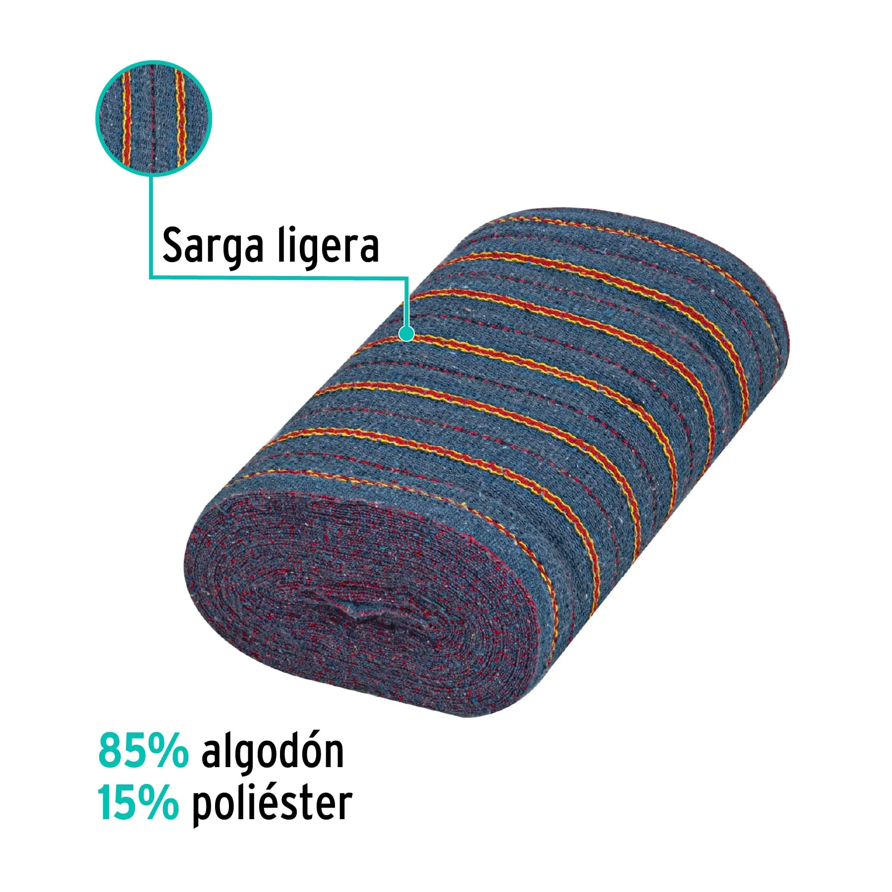 Rollo de 25 m de jerga plana gris, KLINTEK JER-25GP, Foto 2 Tienda en línea de herramientas Truper