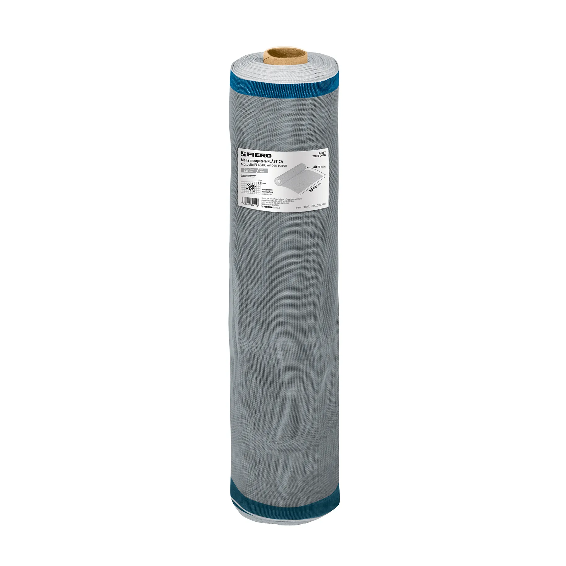 Rollo de 30 m x 0.6 m de malla mosquitera plástica gris, Foto 1 Tienda en línea de herramientas Truper
