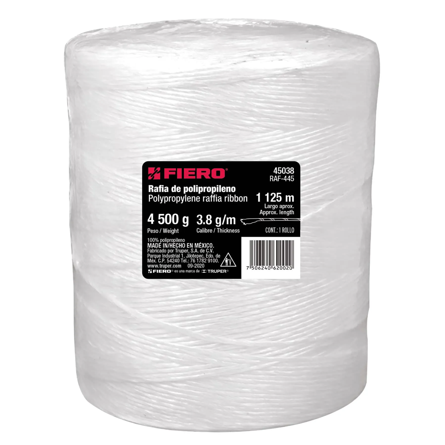Rollo de rafia de 1125 m color blanco calibre 3.8 g/m RAF-445, Foto 3 Tienda en línea de herramientas Truper