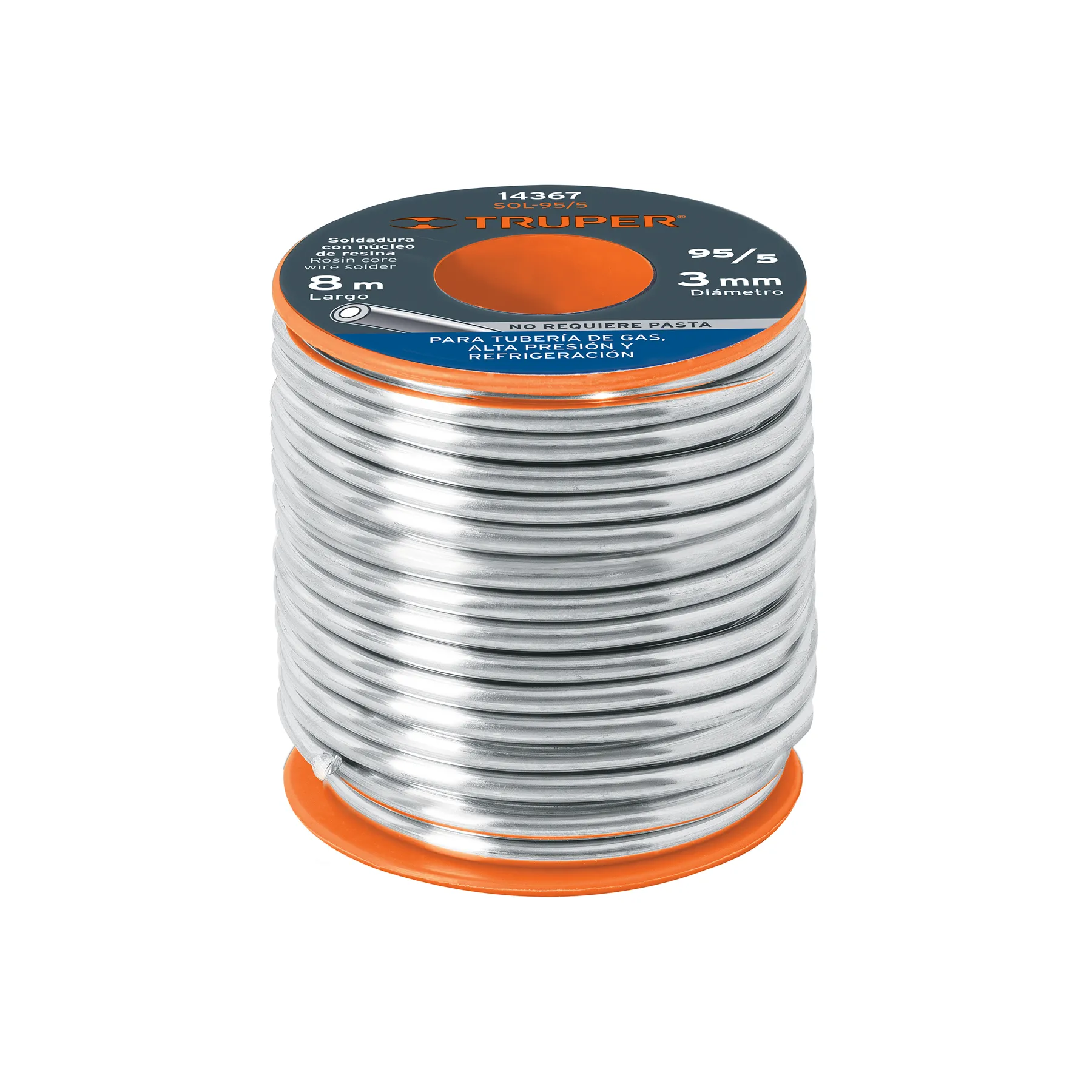 Soldadura con núcleo resina 95/5, tubería de gas, 450 g Soldadura con núcleo resina 95/5, tubería de gas, 450 g, Foto 1 Tienda en línea de herramientas Truper