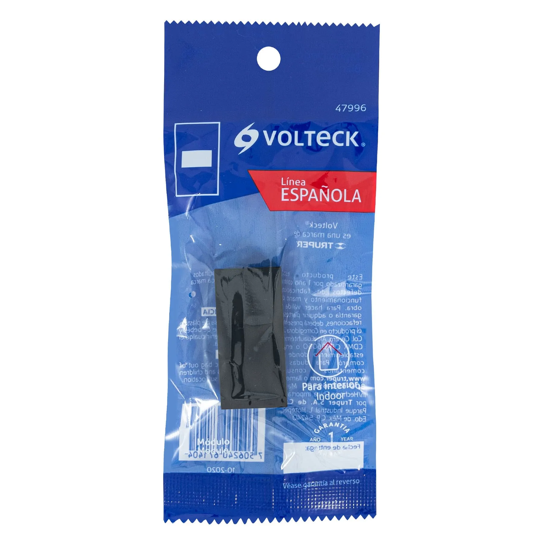 Tapón ciego, 1 módulo, línea Española, color negro, Volteck TA-EN, Foto 4 Tienda en línea de herramientas Truper