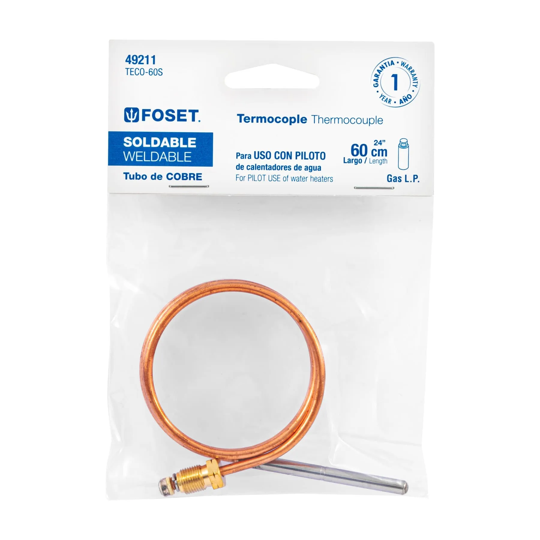 Termocople 60 cm soldable, Foset TECO-60S, Foto 3 Tienda en línea de herramientas Truper