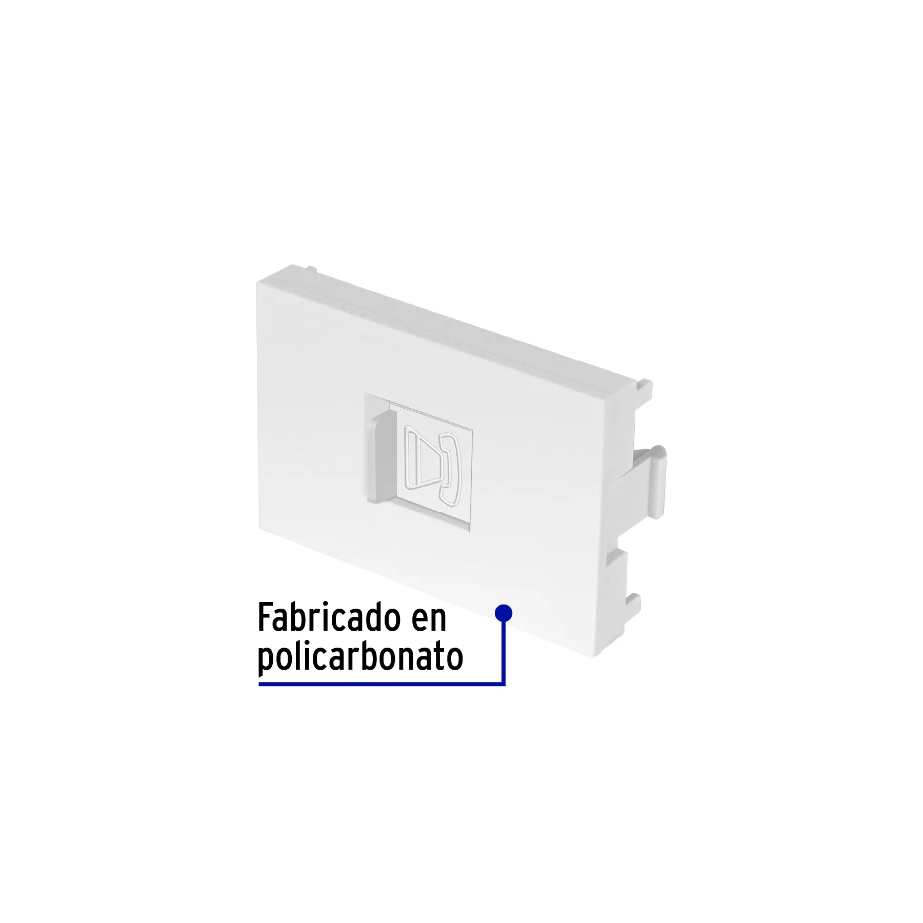 Toma de teléfono blanco de 1.5 módulos, línea Lisboa TE15-LB, Foto 2 Tienda en línea de herramientas Truper