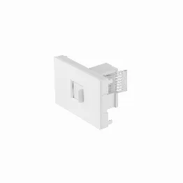 Toma de teléfono blanco de 1.5 módulos, línea Lisboa, Foto 1 Tienda en línea de herramientas Truper