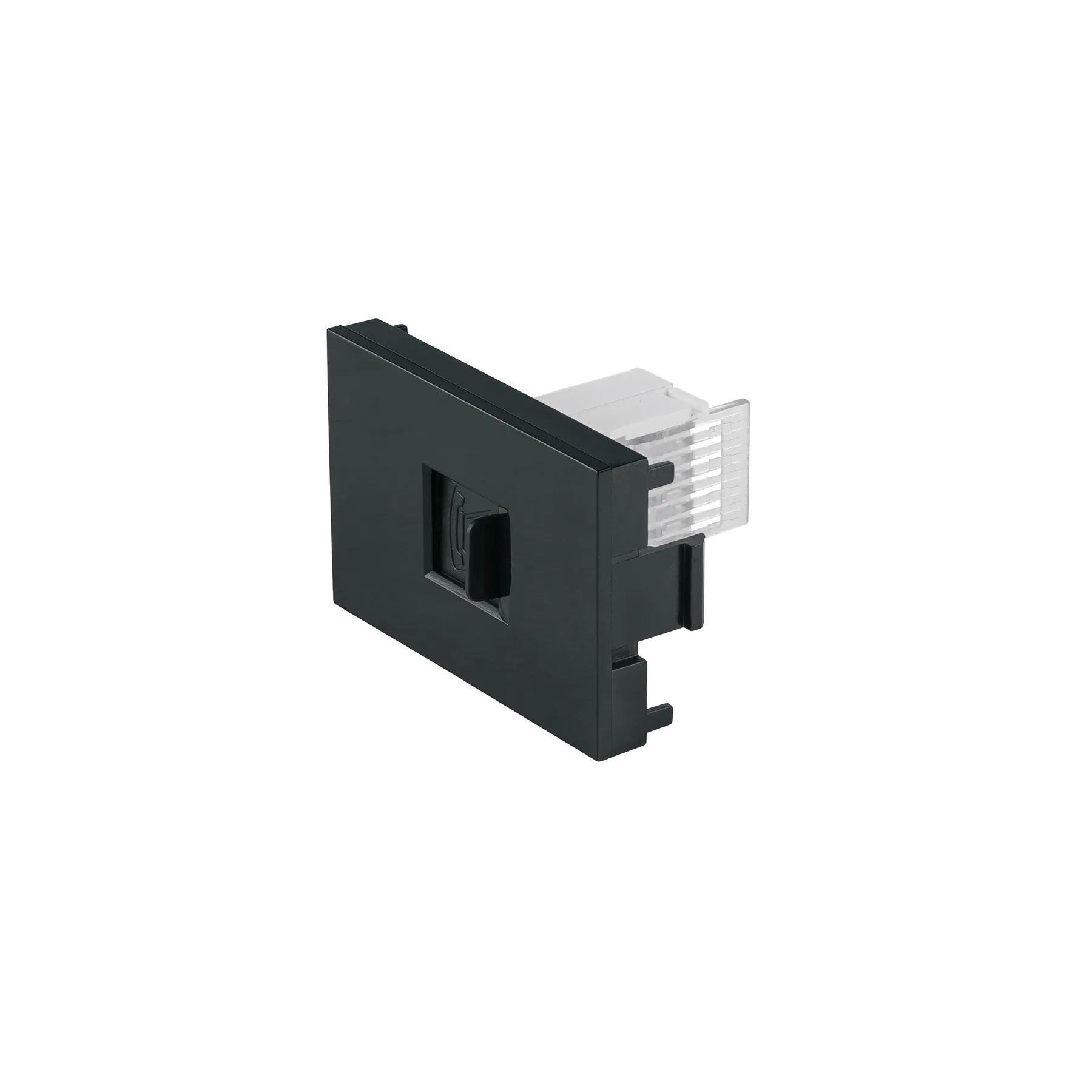 Toma de teléfono negro de 1.5 módulos, línea Lisboa, Volteck Toma de teléfono negro de 1.5 módulos, línea Lisboa, Volteck, Foto 1 Tienda en línea de herramientas Truper
