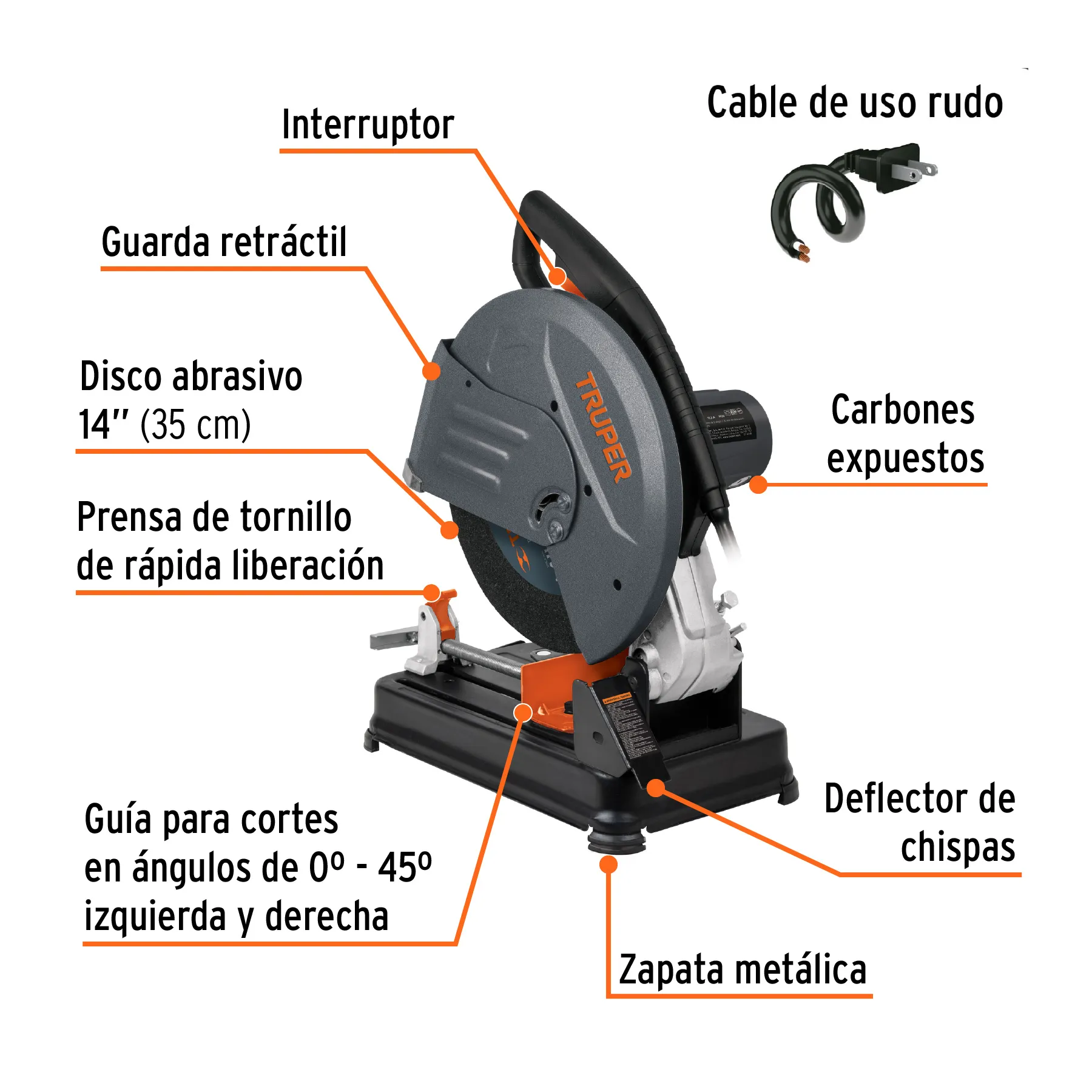Tronzadora / cortadora de metales 14 CM-14N2, Foto 2 Tienda en línea de herramientas Truper