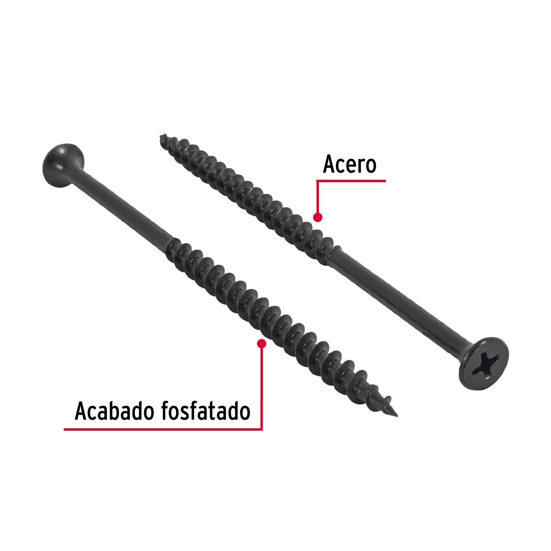 100 pijas #10 x 4'cabeza plana phillips multiusos