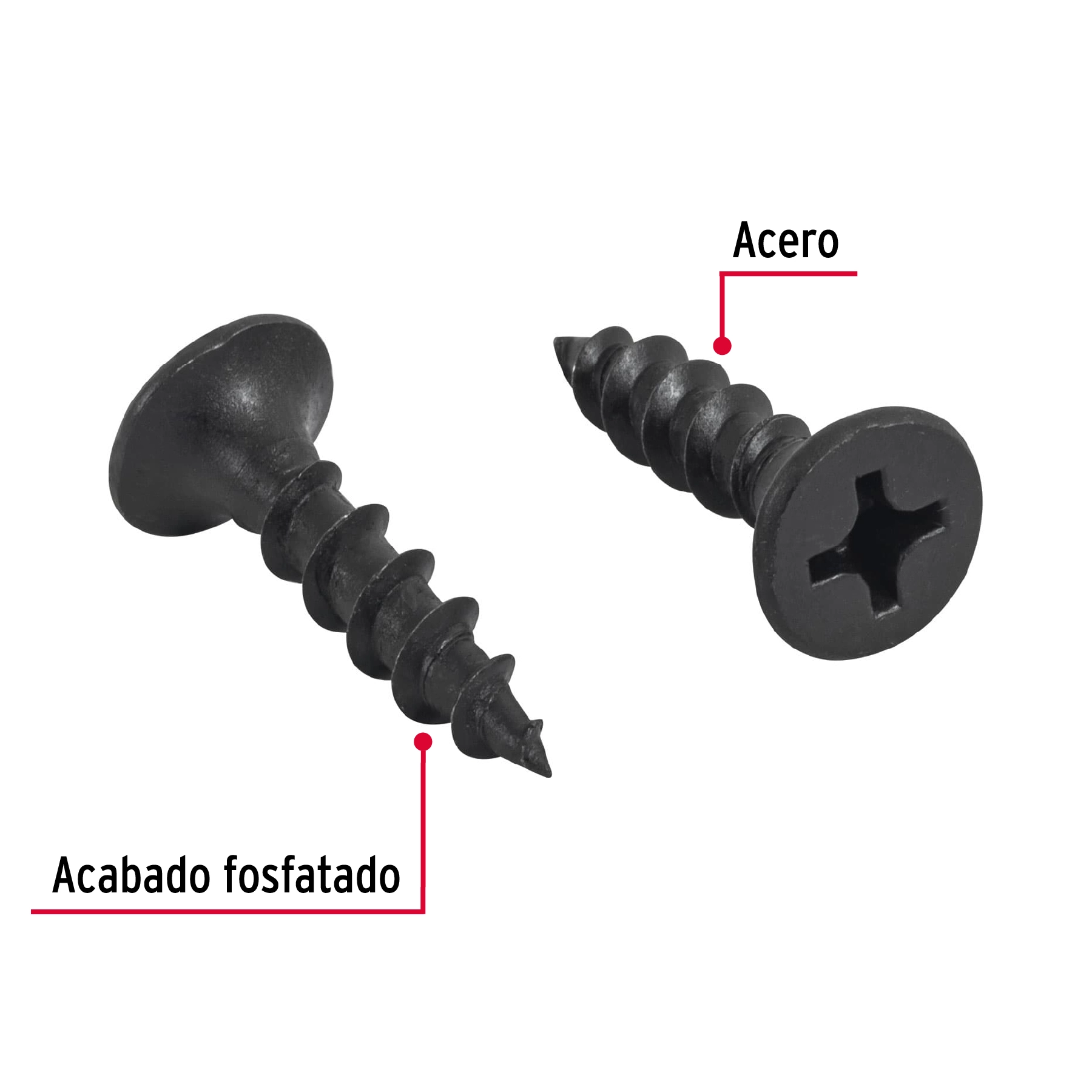 100 pijas #12 x 1'cabeza plana phillips multiusos