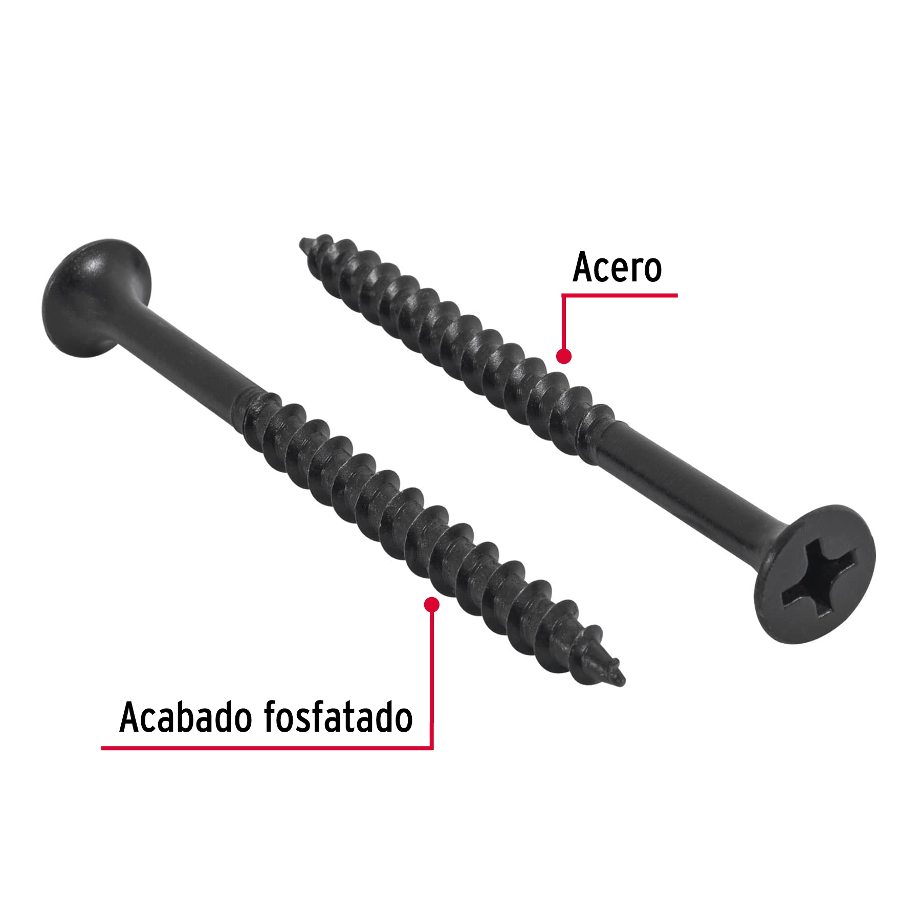 100 pijas #12 x 3'cabeza plana phillips multiusos