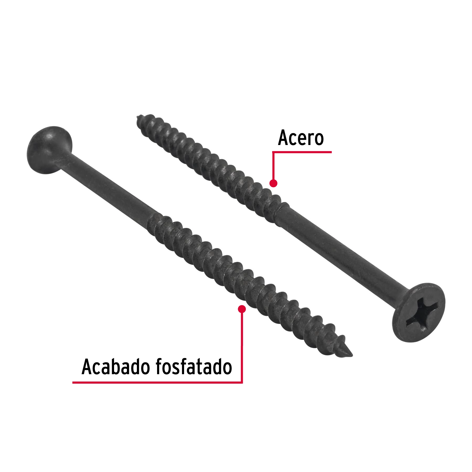 100 pijas #12 x 4'cabeza plana phillips multiusos