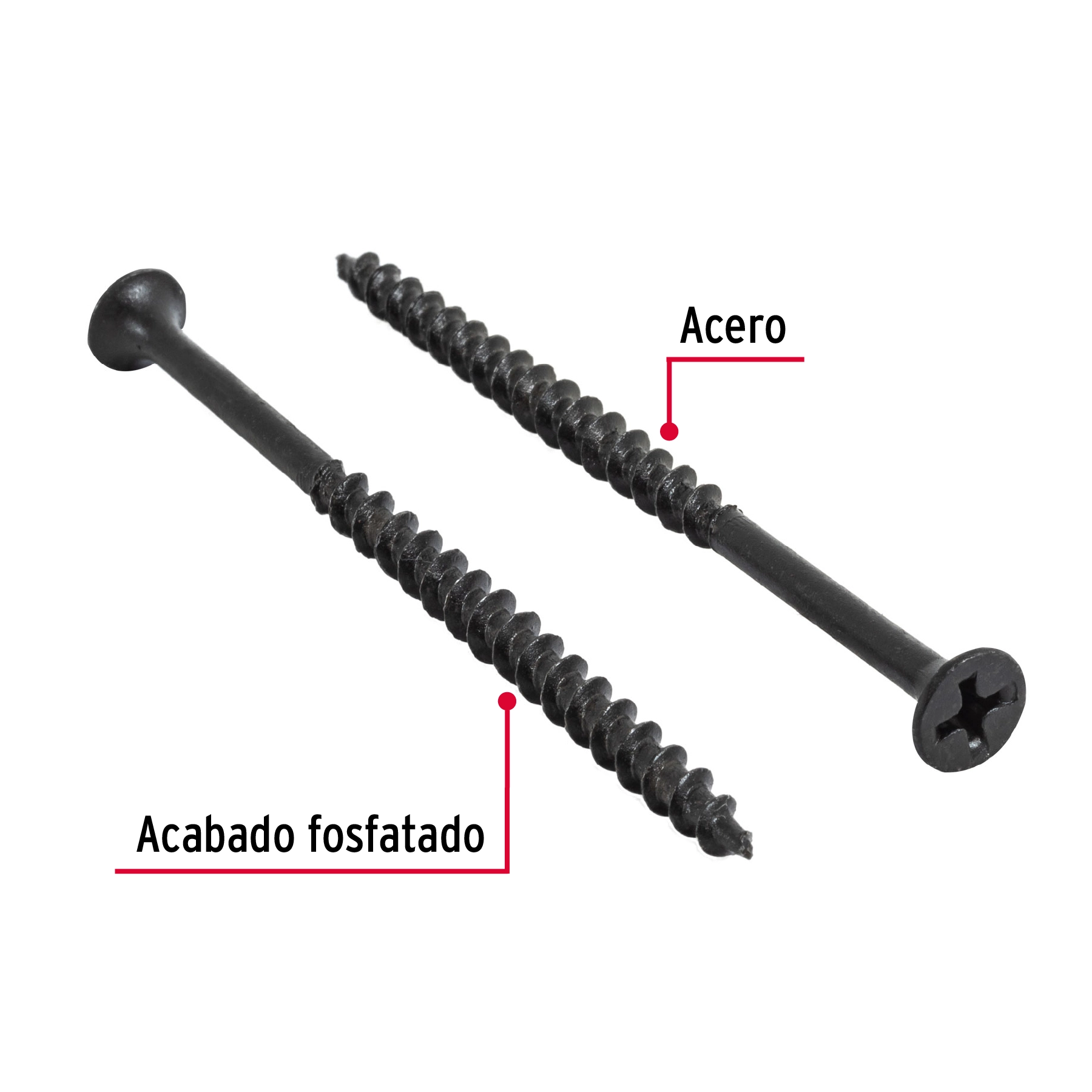 100 pijas #8 x 3' cabeza plana phillips multiusos