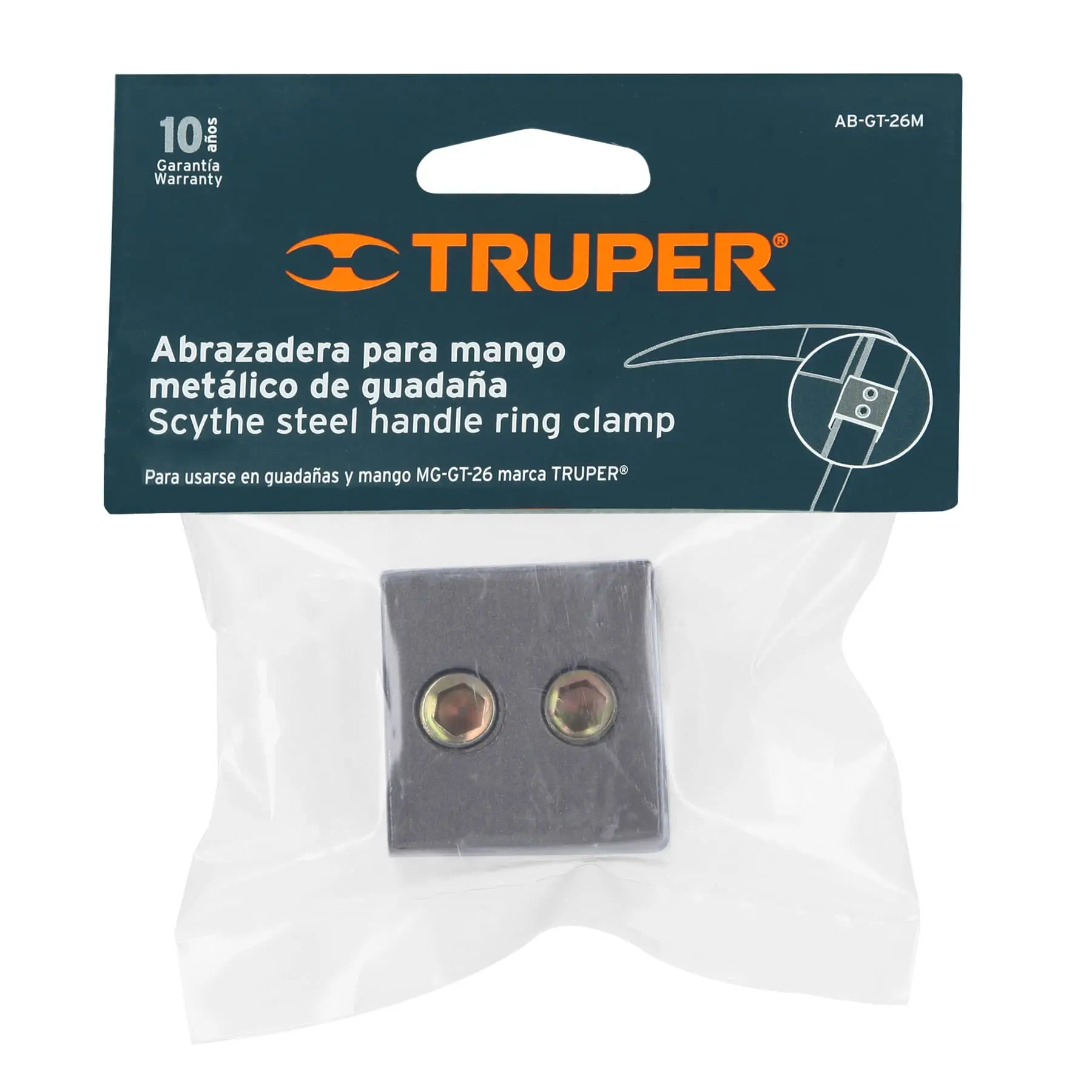 Abrazadera para mango de acero para guadaña, TRUPER