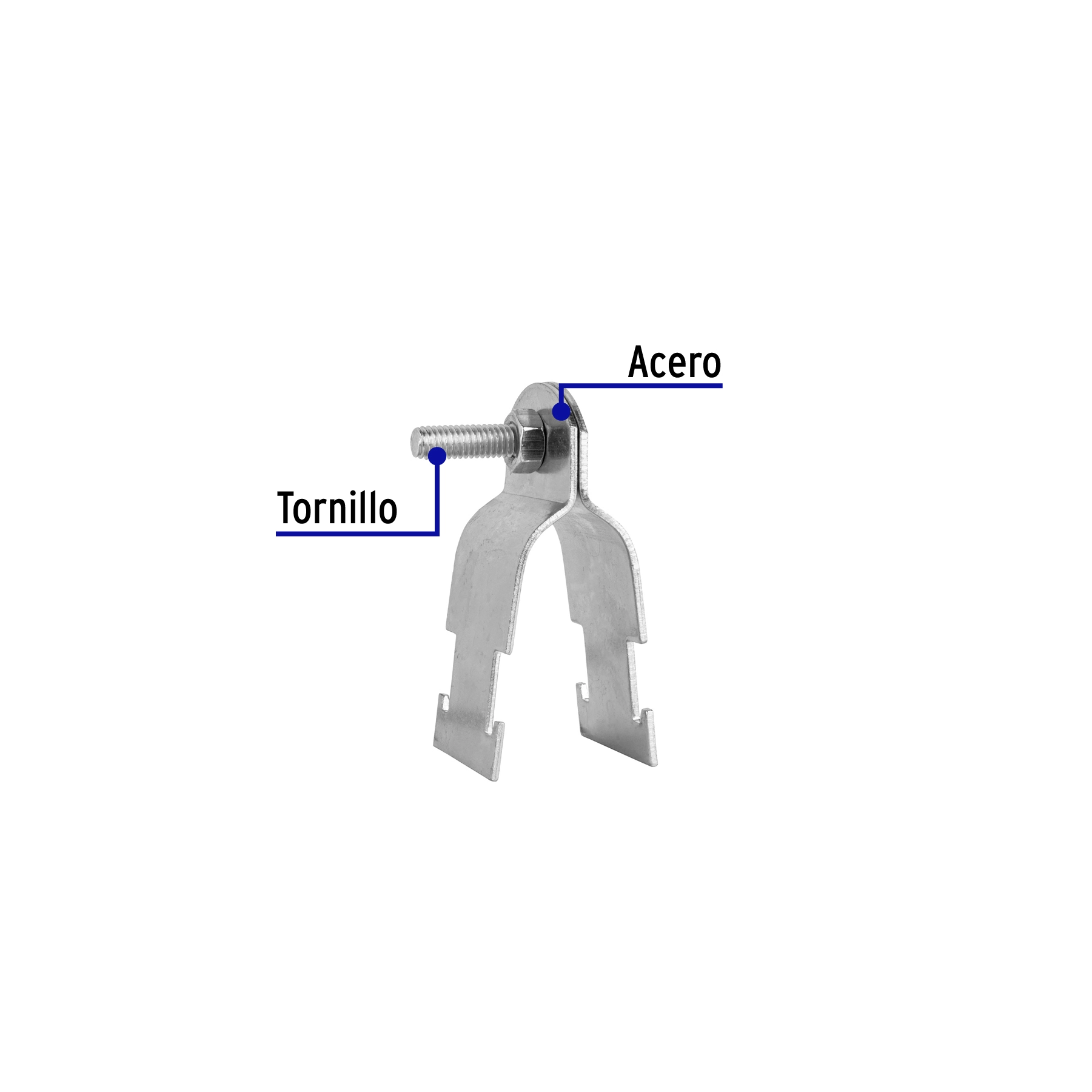 Abrazadera para perfil monocanal de 1', VOLTECK