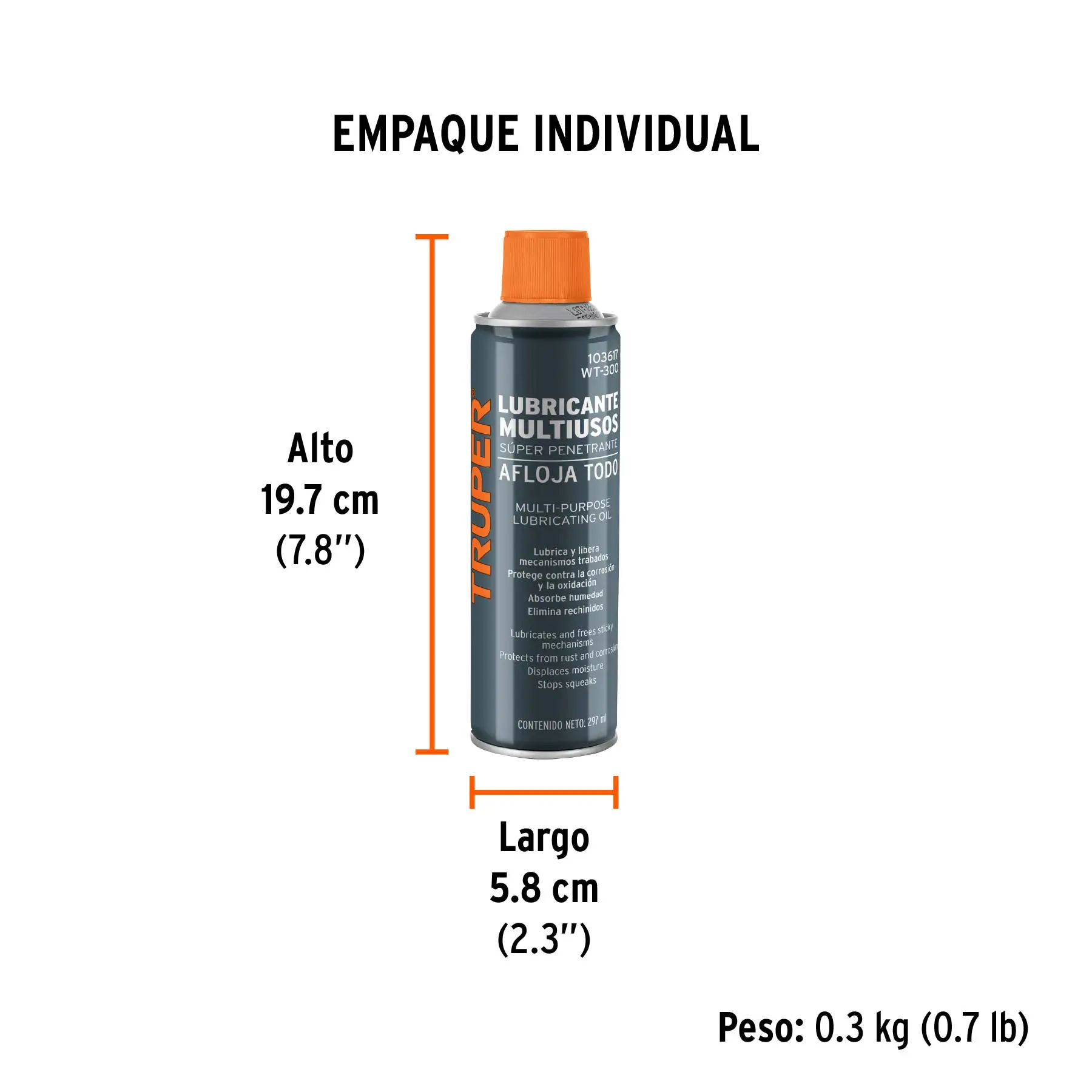 Aceite multiusos en aerosol, 297ml (10oz), TRUPER